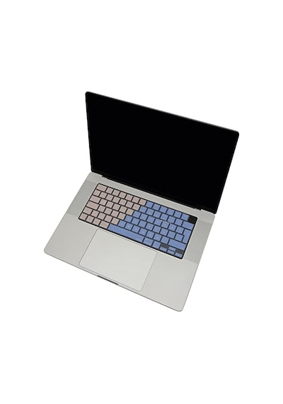 Macbook Türkçe Q Klavye Koruyucu Mavi Pembe M1-m5 Air 13.6 A2681 A3113 A3240 A3449 Pro 14 A2442 A3426 A3434 Pro 16 A2485 A3429 Neo 13 Ultra İnce Silikon Keyboard Cover Touch Id