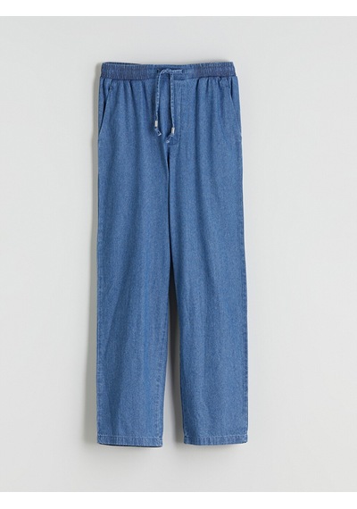 Lcwaıkıkı Classic Mavi Beli Lastikli Carrot Fit Kadın Jean Pantolon