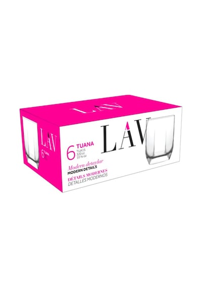 Lav Tuana Cam Viski Bardağı 6'lı 320 ml (Meşrubat/Kokteyl Bardağı )