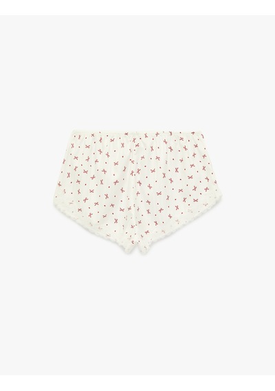 Koton Rahat Kesim Fiyonk Baskılı Dantel Detaylı Mini Pijama Altı Kırmızı Desenli 6slk80003mw Kırmızı Koton Rahat Kesim Fiyonk Baskılı Dantel Detaylı Mini Pijama Altı Kırmızı Desenli 6slk80003mw Kırmızı