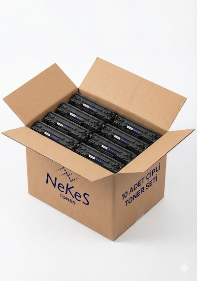 Nekes Toner Hp Ce-285a 85a Siyah Uyumlu  Toner 10' Lu Paket - Çipli / Ce285a