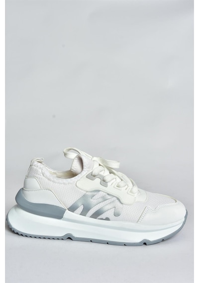 Fox Shoes Beyaz Kumaş Kalın Tabanlı Spor Ayakkabı Sneakers P973516904 Beyaz