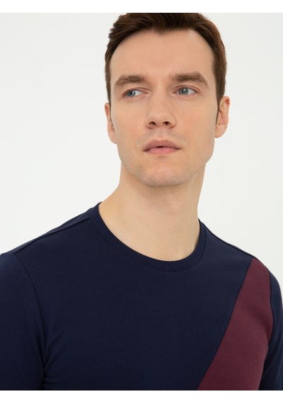 Lacivert Slim Fit Sweatshirt