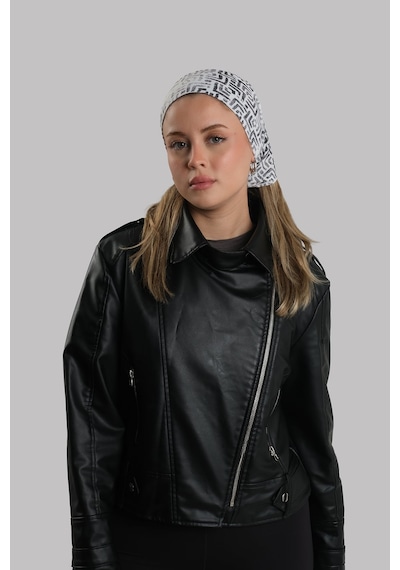 Siyah Pratik Hazır Geçmeli Buff Bandana Sandy Desenli Boru Bone 2418 01