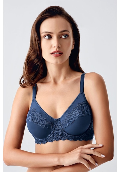 New Bra Kadın C Kap Balenli Toparlayıcı Dantelli Desteksiz Sütyen Antrasit 8112 Antrasit