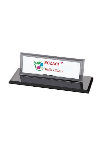 Eczacılara Özel Tasarımlı Kristal Masa İsimliği