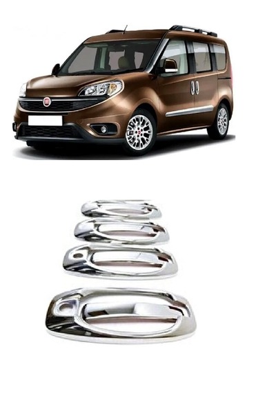 Fiat Doblo Krom Kapı Kolu 4 Kapı Paslanmaz Çelik 2011-2023 Arası Uyumlu