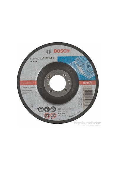 Metal İçin Bombeli Kesme Diski 115 Mm, 22,23 Mm İle Yüksek Performans