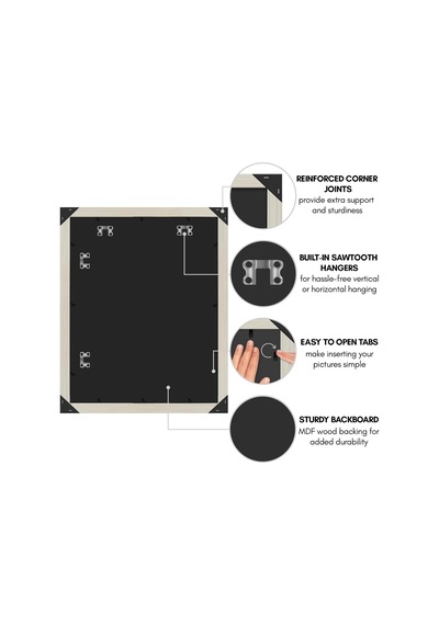 Cilalı Pleksiglaslı 16x20 Resim Çerçevesi - Epik Koleksiyon - Ahşap Galeri Duvar Çerçeveleri - Duvar Ekranı İçin Geniş Fotoğraf Çerçevesi - Açık Ahşap