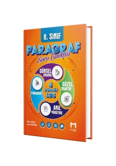 Mozaik Yayınları 8. Sınıf Lgs Paragraf Soru Bankası Ciltli Kitap İle Görsel Okuma Ve Sözel Mantık