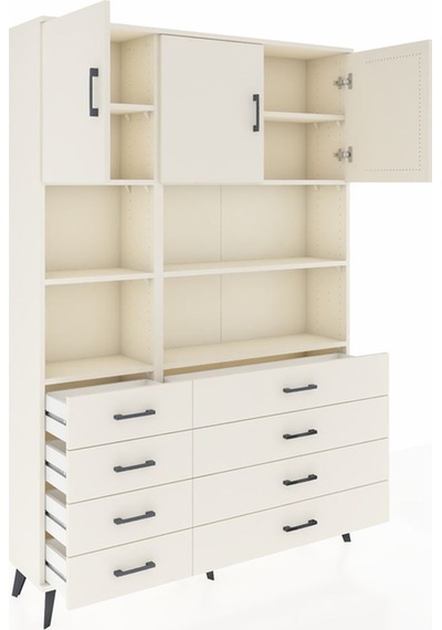 Arges Dolap 8 Raflı 8 Çekmeceli 3 Kapaklı 132x30x195 Aytaşı-a... Aytaşı Arges Dolap 8 Raflı 8 Çekmeceli 3 Kapaklı 132x30x195 Aytaşı-a... Aytaşı