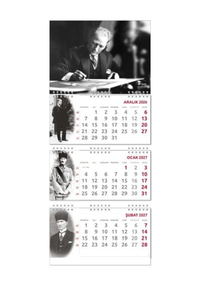 2027 Atatürk Gemici Duvar Takvimi - İmza