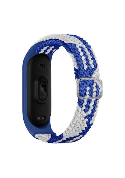 Xiaomi Mi Band 3 Uyumlu Krd-49 Örgü Zore Kordon-mavi-beyaz