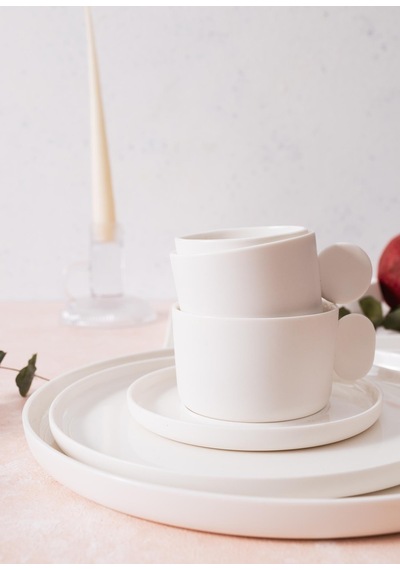 The Mia Cotta Limoges Çay Fincanı Beyaz 250 Ml