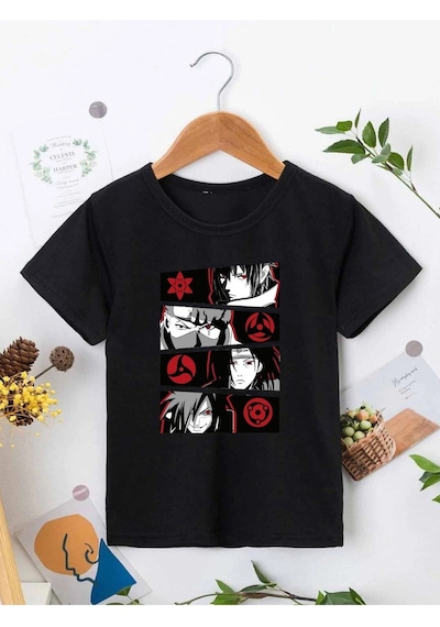Adrift Kod:vsk Siyah Çocuk T-shirt Kids-kırmızı-anime- Siyah