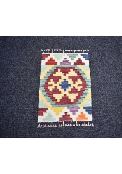 Zehra Abla Halı Yeni El Dokuma Tasarım Cerit Yörükleri Meşhed İran Yün Kilim 7277 Çok Renkli