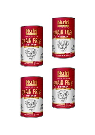 Nutri Canin %92 Sığır Etli Tahılsız Yetişkin Köpek Maması 4 x 400 G