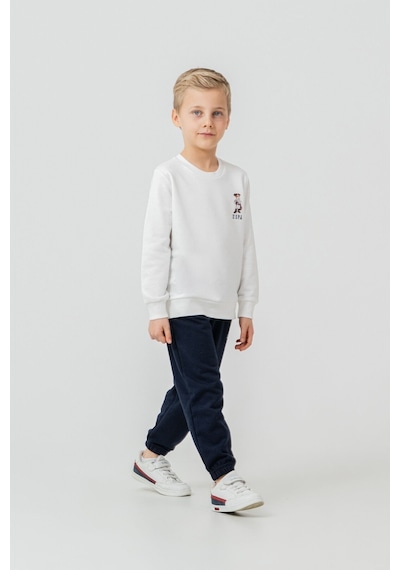 U.S. Polo Assn. Erkek Çocuk Baskılı Beyaz Uzun Kol Eşofman Takımı Us2633-c-v2 Us2633-c-v2