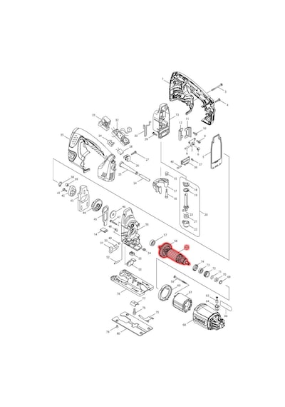 Makita 4350CT Endüvi Rotor Kollektör Ürün Kodu 517398-3