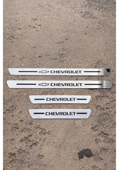 Chevrolet Uyumlu Özel Kapı Eşik Yazısı Krom