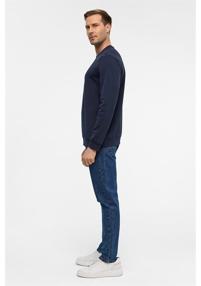 Süvari Lacivert Regular Düz Bisiklet Yaka Sweatshirt Sw2013700023-m09 Lacivert