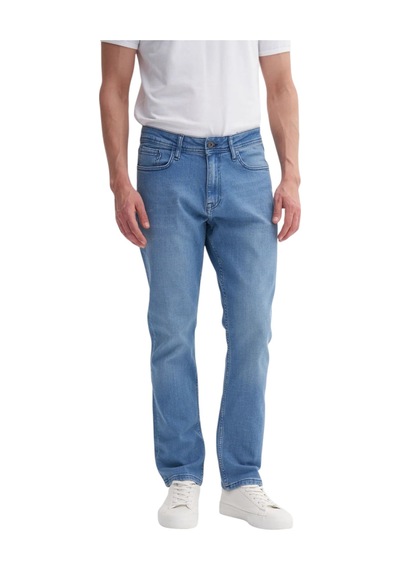 Blade Regular Fit Non Denim Pantolon Yüksek Bel Mavi