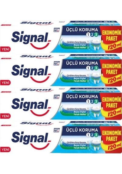 Signal Üçlü Koruma Diş Macunu 4 x 120 ML