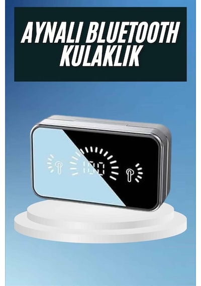 Powerbankli Bluetooth Kulaklık Yüksek Ses Aynalı Çift Dijital Gösterge Ekranı - Lisinya
