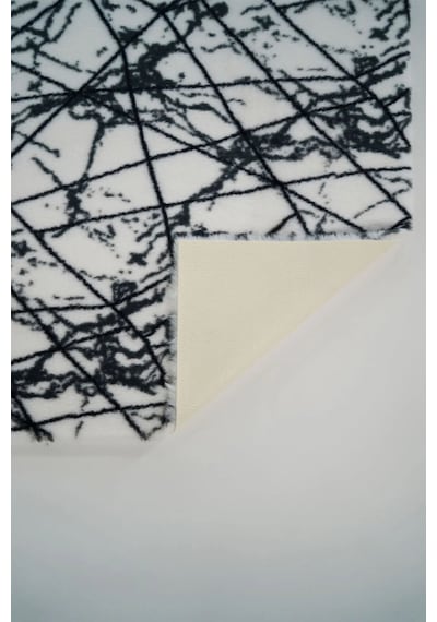 Prizma Halı Marble Peluş Halı Beyaz - Pos Kesim