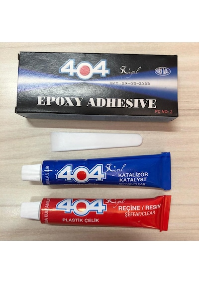 404 Plastik Çelik No 2 Cam Porselen Yapıştırıcı 41 Gram Şeffaf