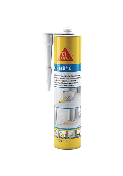 Sikasil-c Küf Ve Mantar Yapmaz Uv Dayanıklı Elastik Su Yalıtım Dolgu Silikonu 300 Ml Şeffaf