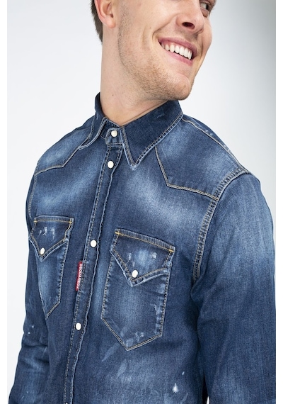 Yeni Dsquared2 Erkek Gömlek (469454686) Mavi
