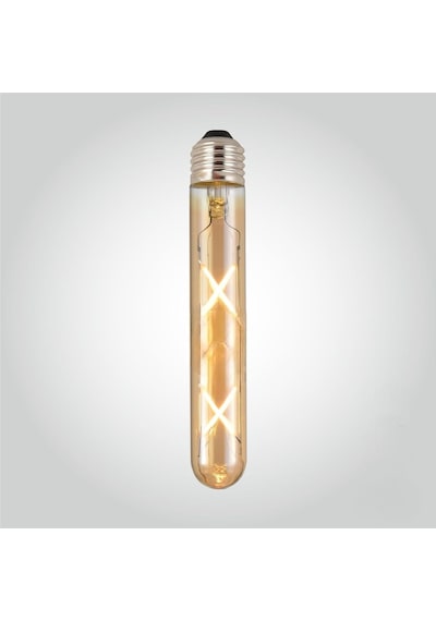 Ayrex Vintage Led Ampul, E27, 4w, 2500k Sıcak Sarı Işık, Amber Cam, 18,5 Cm, Rustik Ampul Amber Renk Çubuk Cam Retr