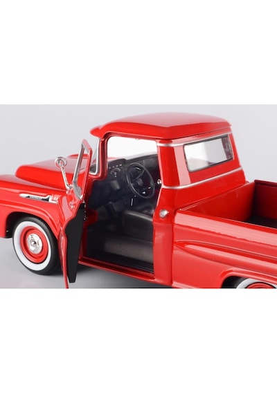 Motormax 1:24 W/b American Classics 1958 Chevrolet Apache Fleet Side Pickup Diecast Kırmızı