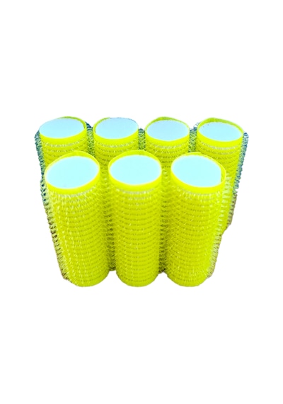 Croc 1223 Sarı 7li Mini Paket Bigudi Cırtlı Saç Bigudisi Çap 2cm Sarı