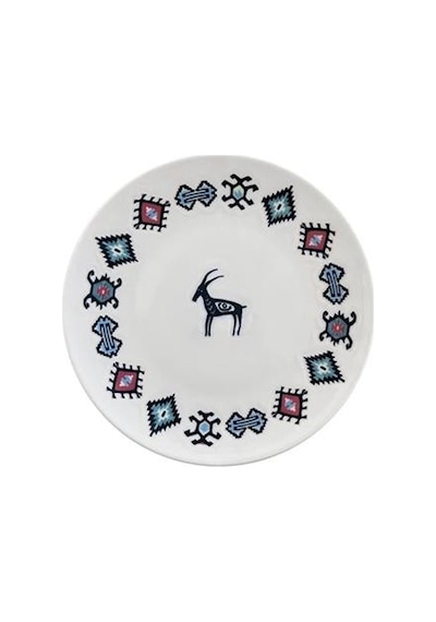 Porser Porselen Hitit Servis Tabağı Takımı 26cm 6 Parça Çok Renkli