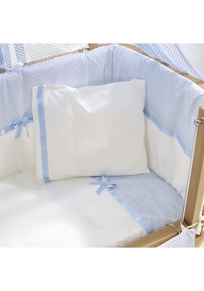 Meltem Kids Mood Sallanır Ahşap Anne Yanı Beşik 50 x 90 CM Naturel - Mavi
