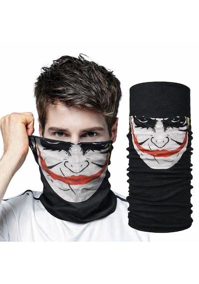 Zero Land Joker - 468 - Desenli Çok Amaçlı Buff Yüz, Boyun Ve Bandana Maskesi - Csmo-tex - 5 No Kırmızı