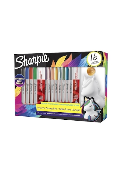 Sharpıe Permanent Set Fıne 16 Lı Kumbara Hediyeli Tek Boynuz 2164411 Çok Renkli
