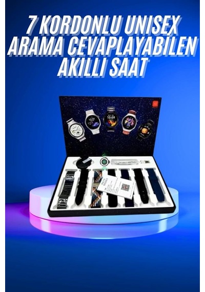Akıllı Saat Çoklu Kordon Seçenekli Dokunmatik Ekran Nabız Sensörlü - Lisinya