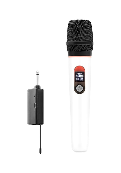 Kablosuz Uhf El Mikrofonu 6.35 Mm - Beyaz Hdx2790b Evimdeyokyok
