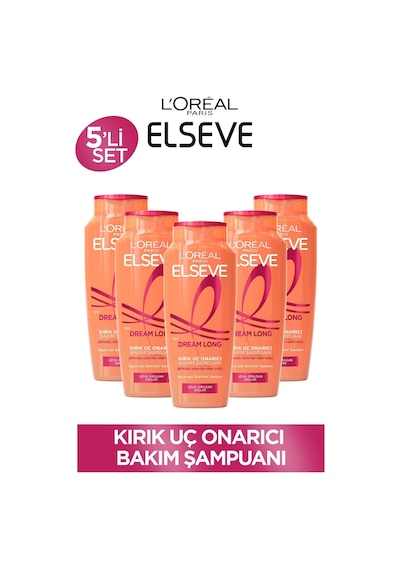 5'li Dream Long Onarıcı Bakım Şampuanı 300 Ml Seti Tüm Saç Tipleri