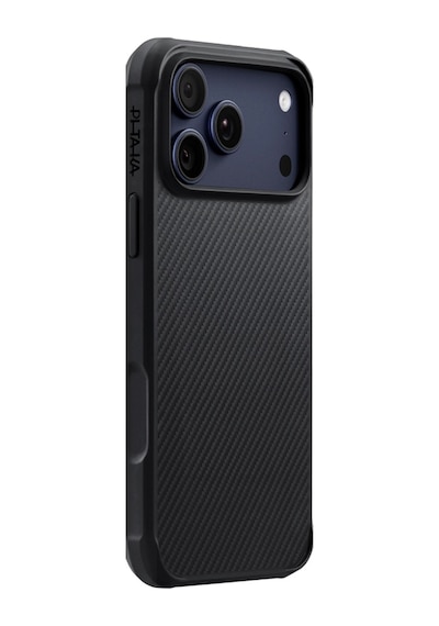 Apple Uyumlu iPhone 17 Pro Max Kılıf M-safe Pitaka Aramid Pro Guard Serisi Black-gray Kapak Siyah-gri Siyah - Gri