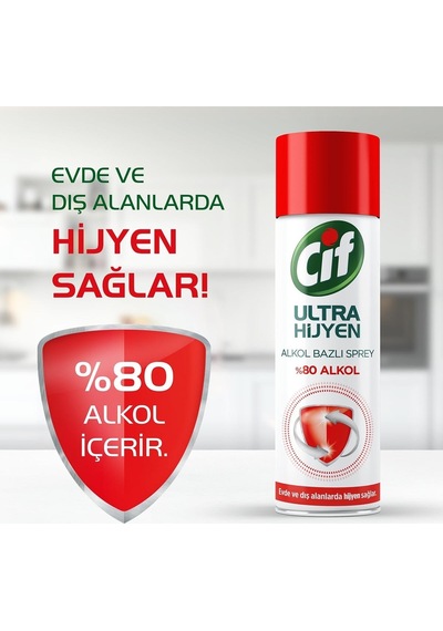 Cif Ultra Hijyen Sprey 400 Ml X4