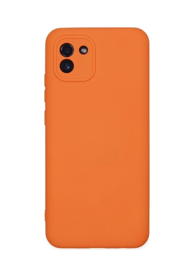 Samsung Galaxy A03 Kılıf Nano İçi Kadife Silikon - Turuncu 0.2M-Çok Renkli