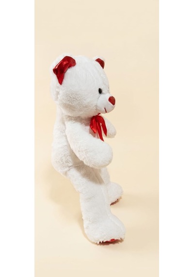 Peluş Uzun Parlak Ayı 50 Cm Beyaz