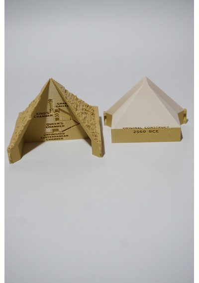 Giza Piramidi Dekoratif Öğretici Piramit Kesiti - Dekoratif Ve Kullanışlı 3d Maket 10 Cm