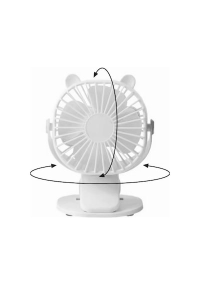 Konfulon Joko Js03 Masaüstü Soğutma Fanı Şarjlı Vantilatör Beyaz
