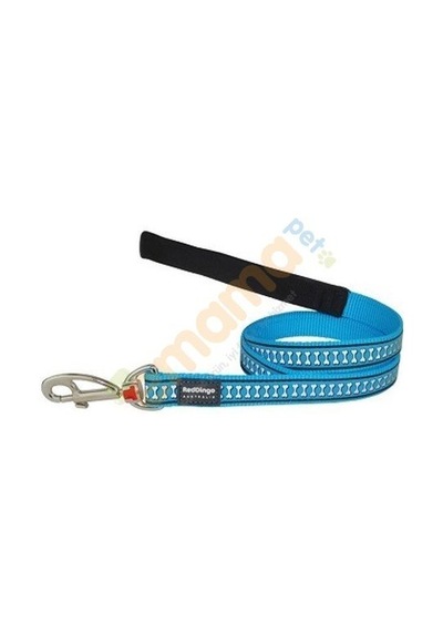 Reddingo Fosforlu Kemik Desenli Mavi Uzatma Köpek Tasması 15 Mm Mavi