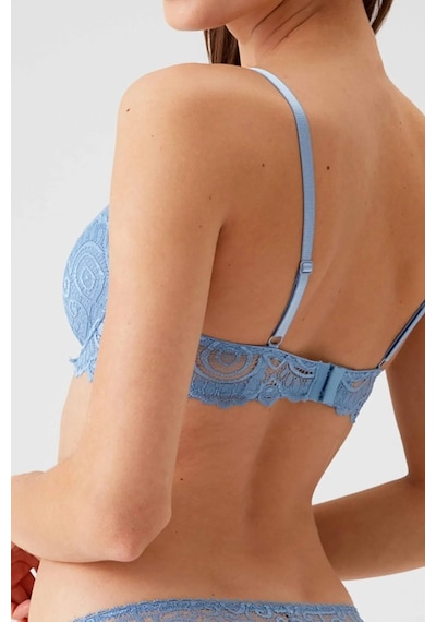 Pierre Cardin 4740 Balenli Soft Push Up Sütyen Külot Takım-mavi Mavi